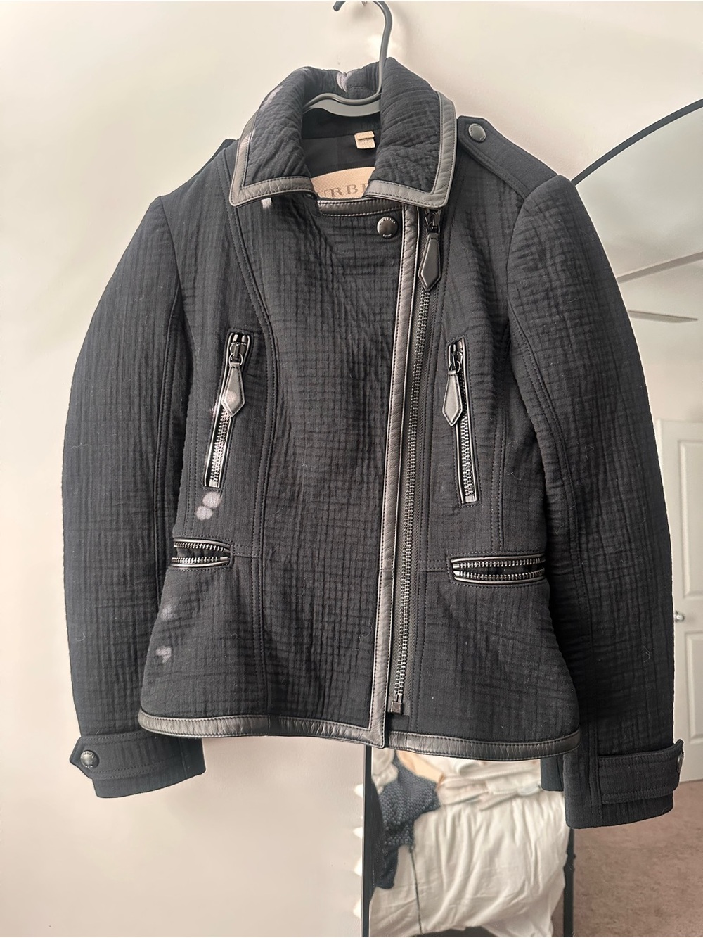 Black Quilted Burberry jacket